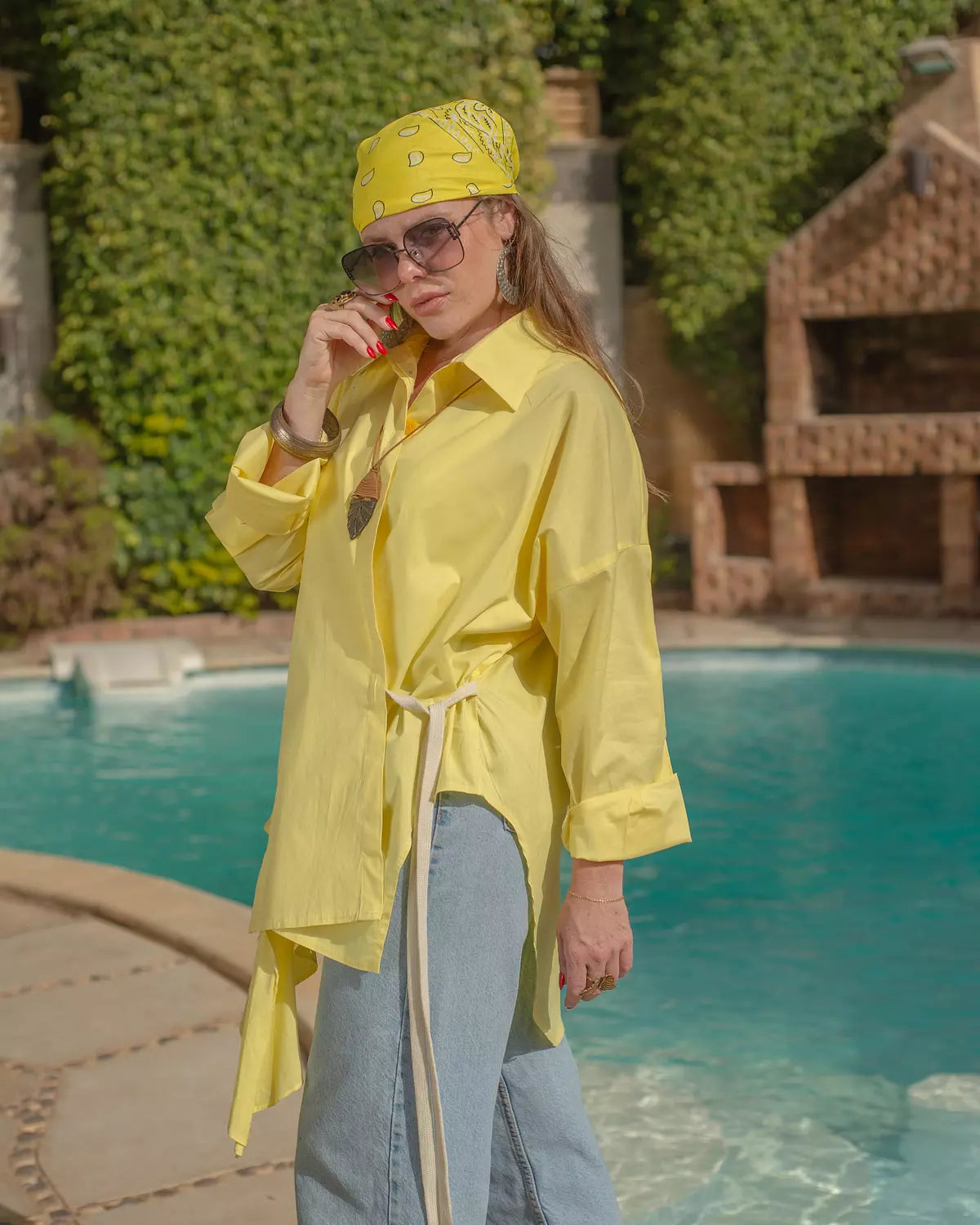 Yellow Ruffle Shirt