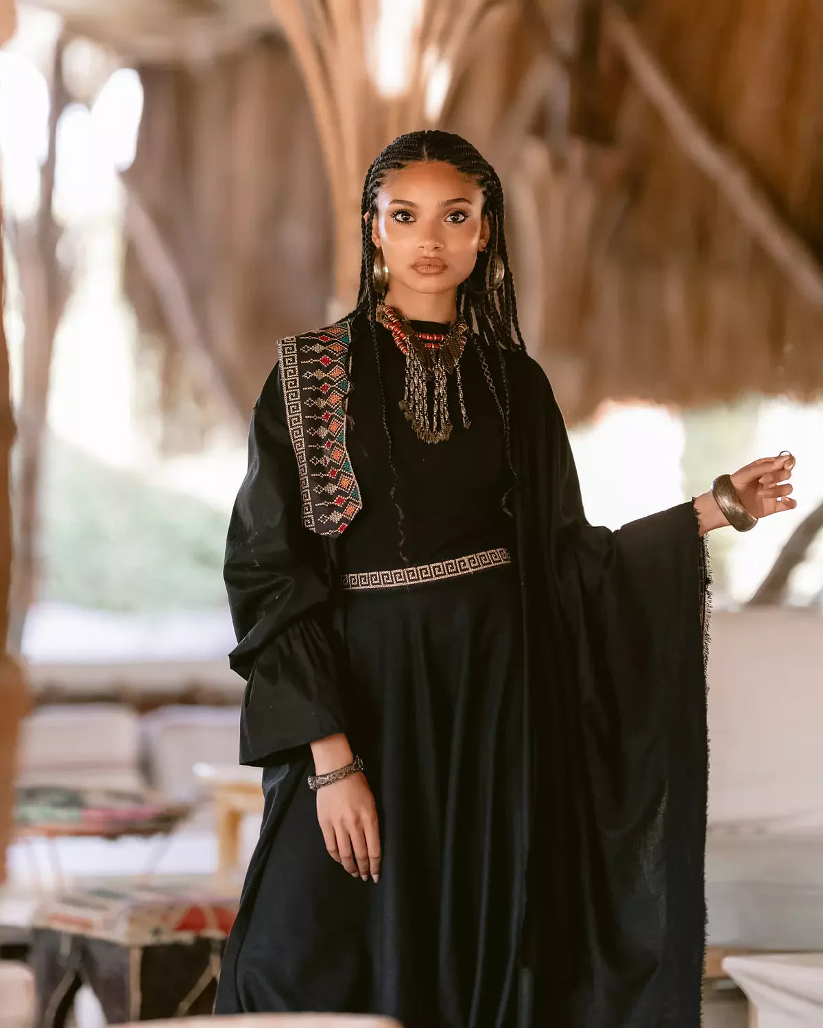 Aribian kaftan with traditional add