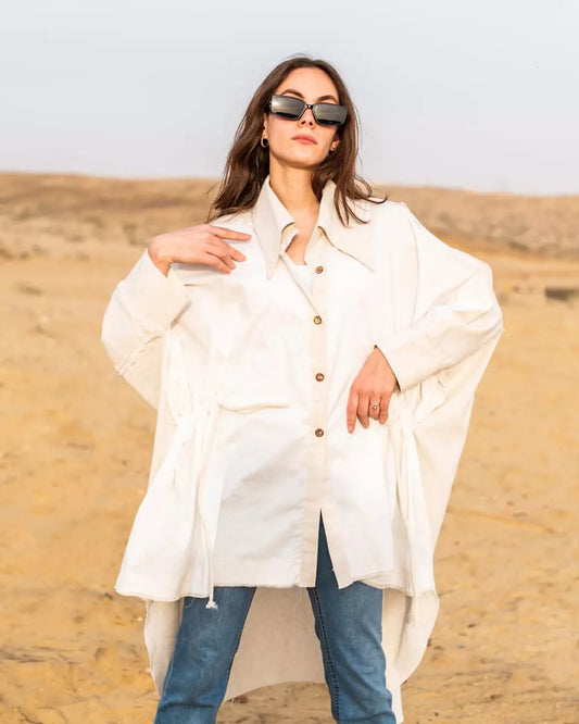 Linen Dark-button Chemise