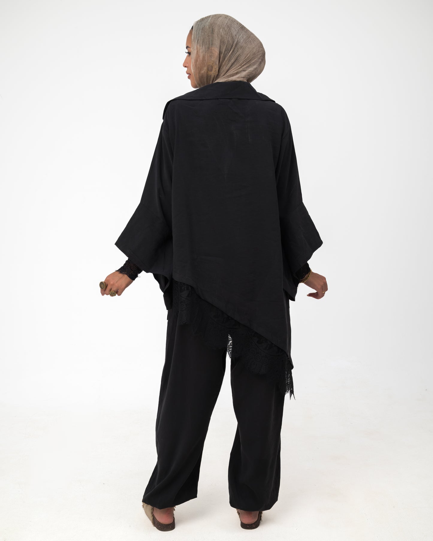 Camellia Set Black - Black Lace