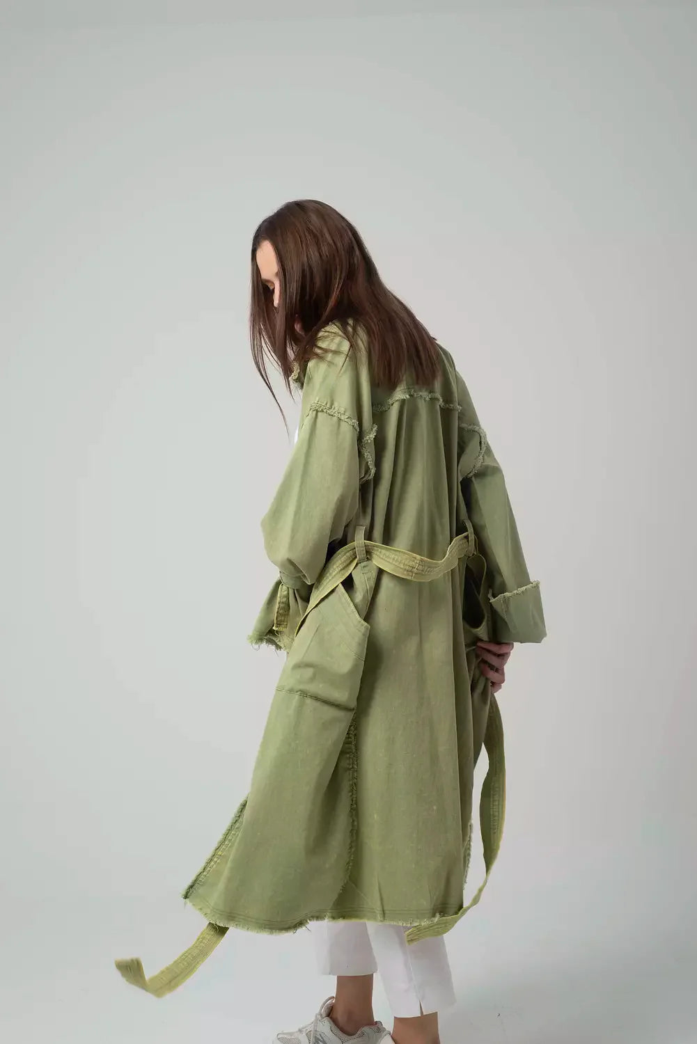 Green Denim Coat