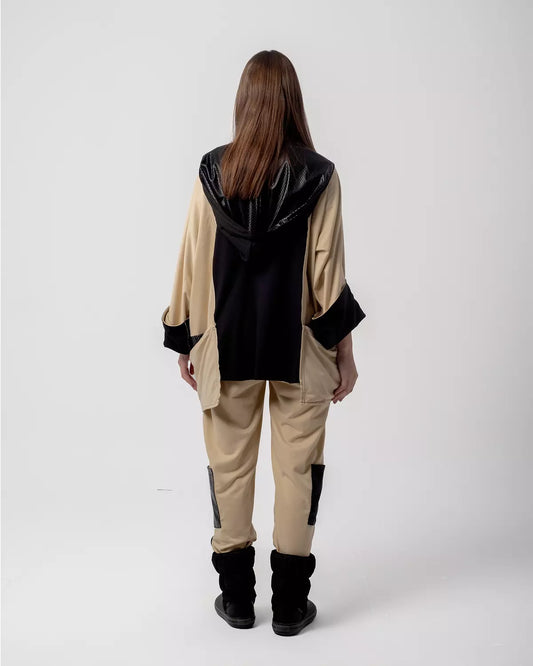 Beige & Black Tracksuit