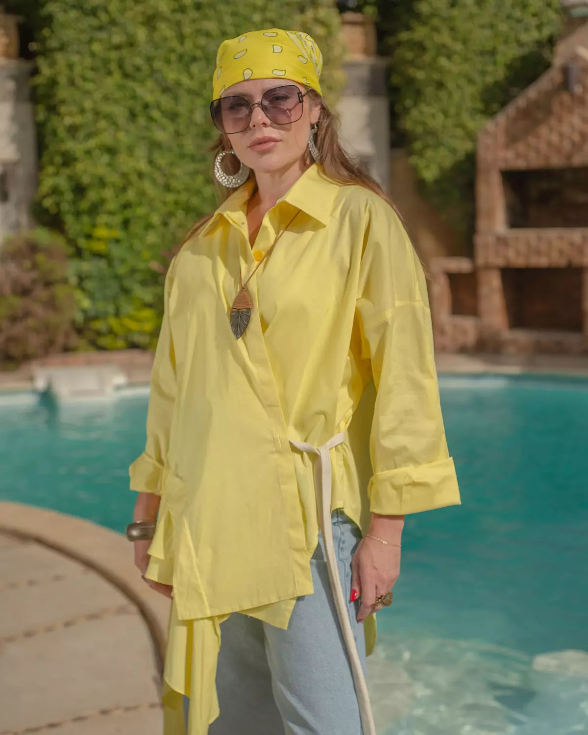 Yellow Ruffle Shirt