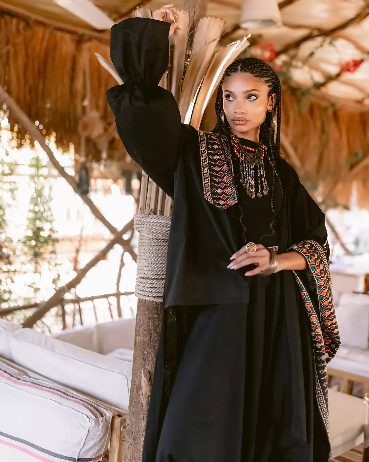 Aribian kaftan with traditional add