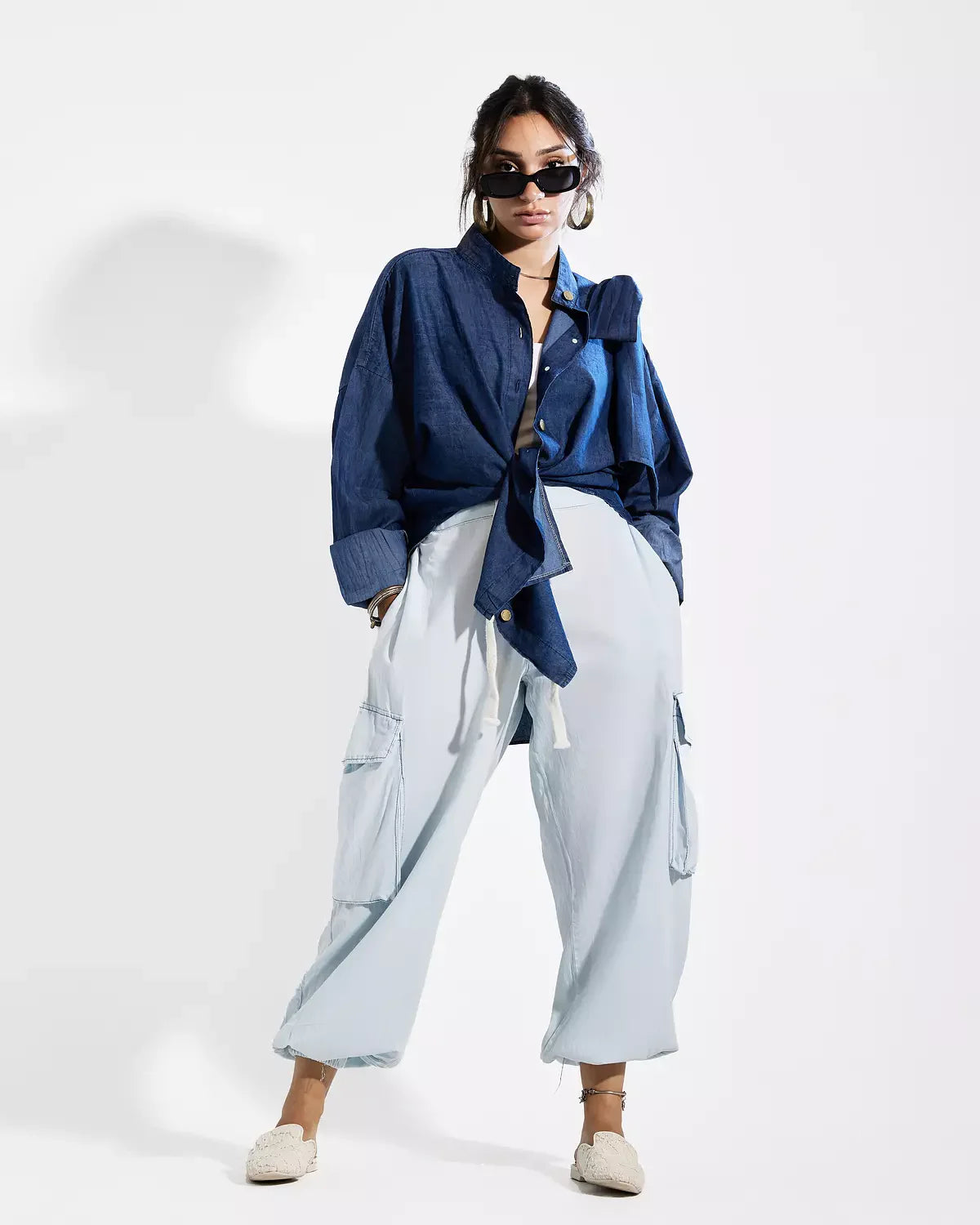 Bow Denim Shirt