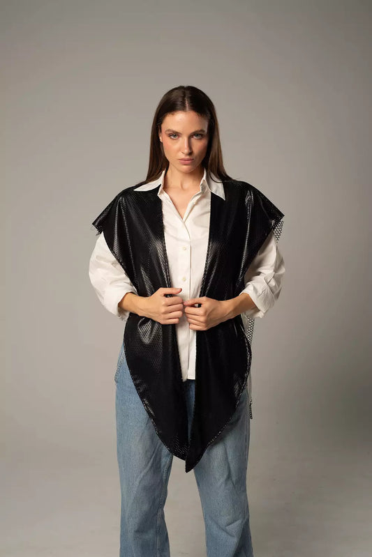 Net Leather Vest