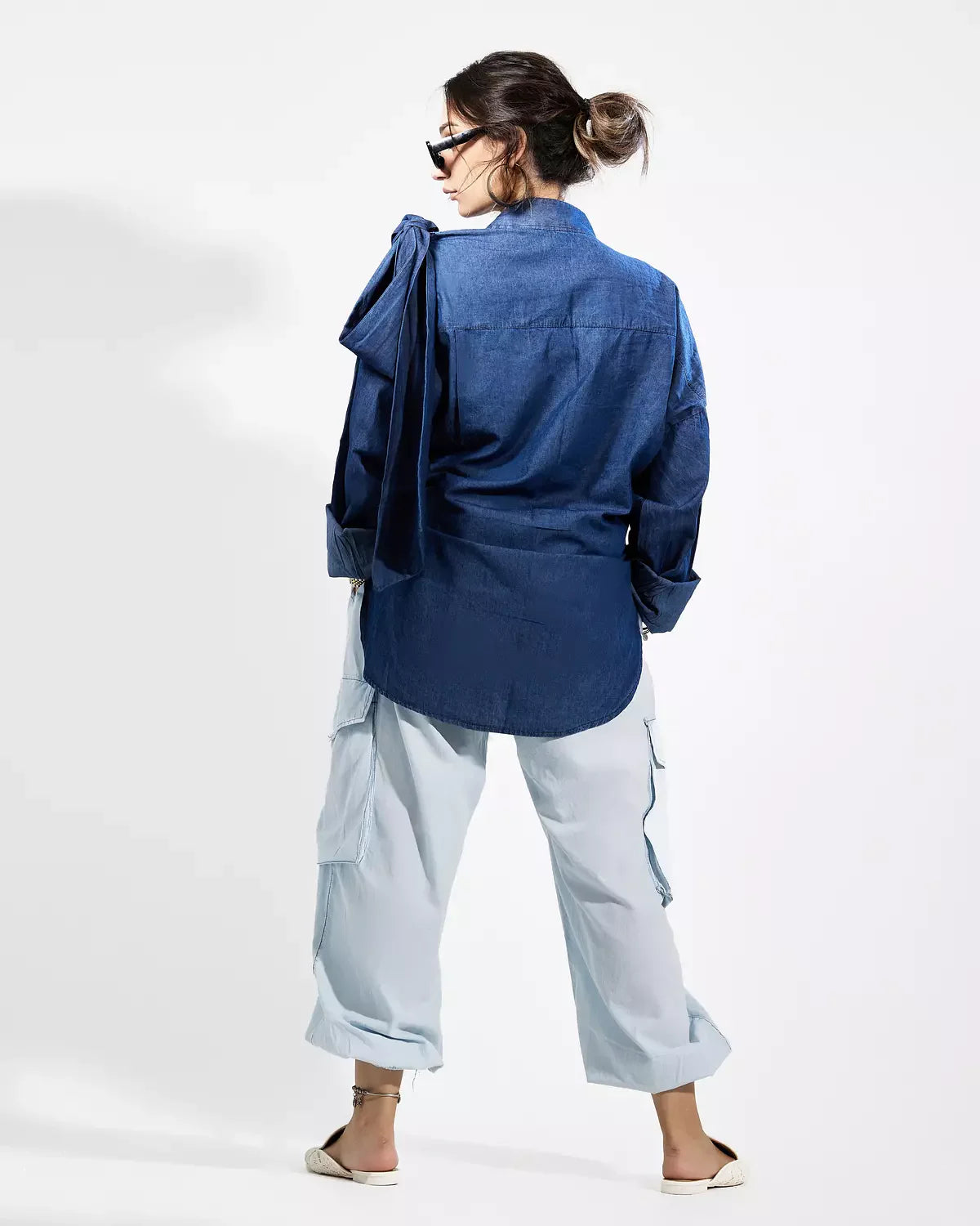 Bow Denim Shirt