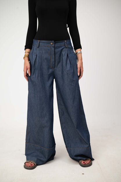 Ballon Pants - Dark Blue Jeans