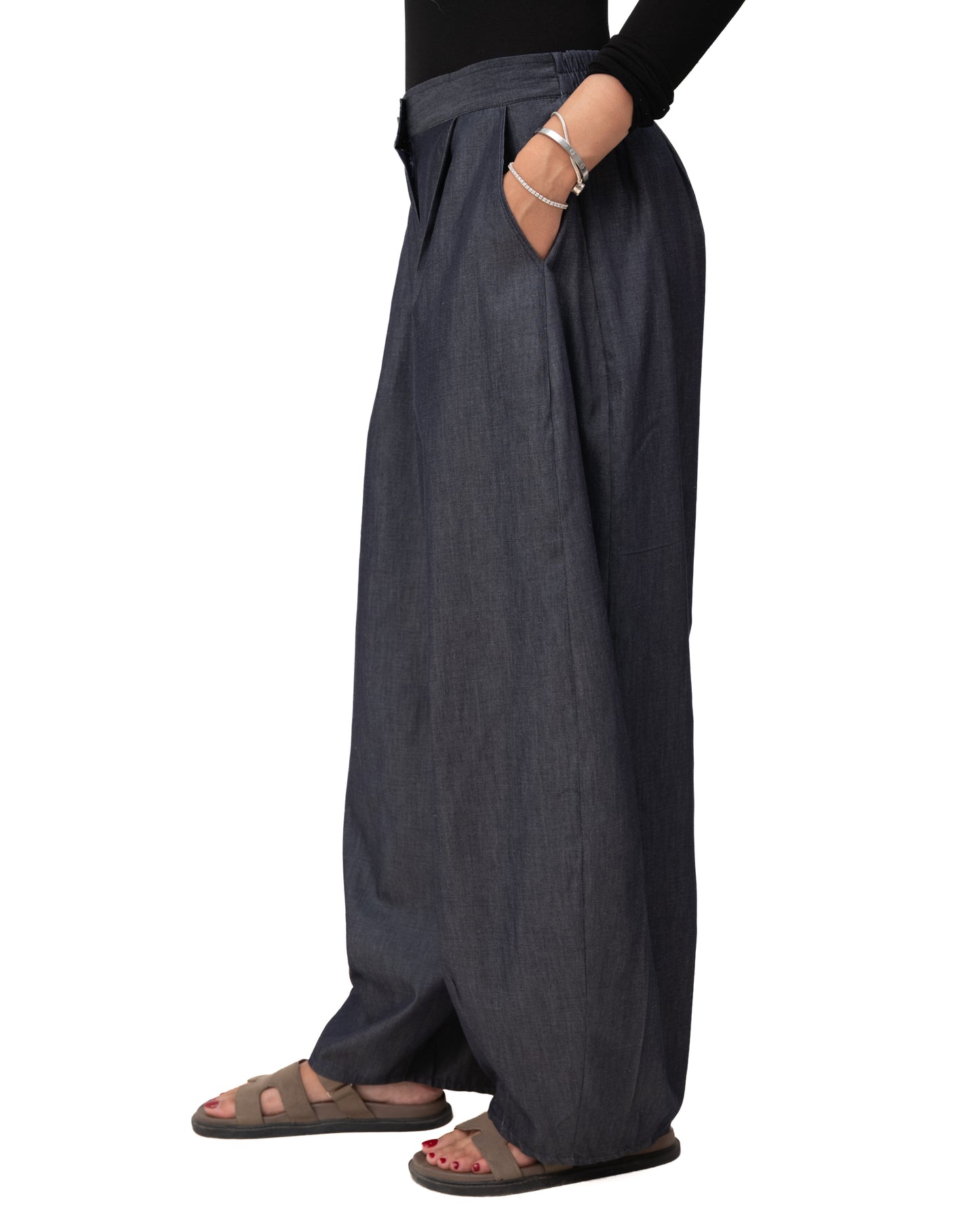 Ballon Pants- Dark Jeans