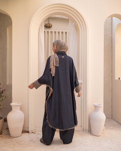 Breeze Burlap - Blue Black