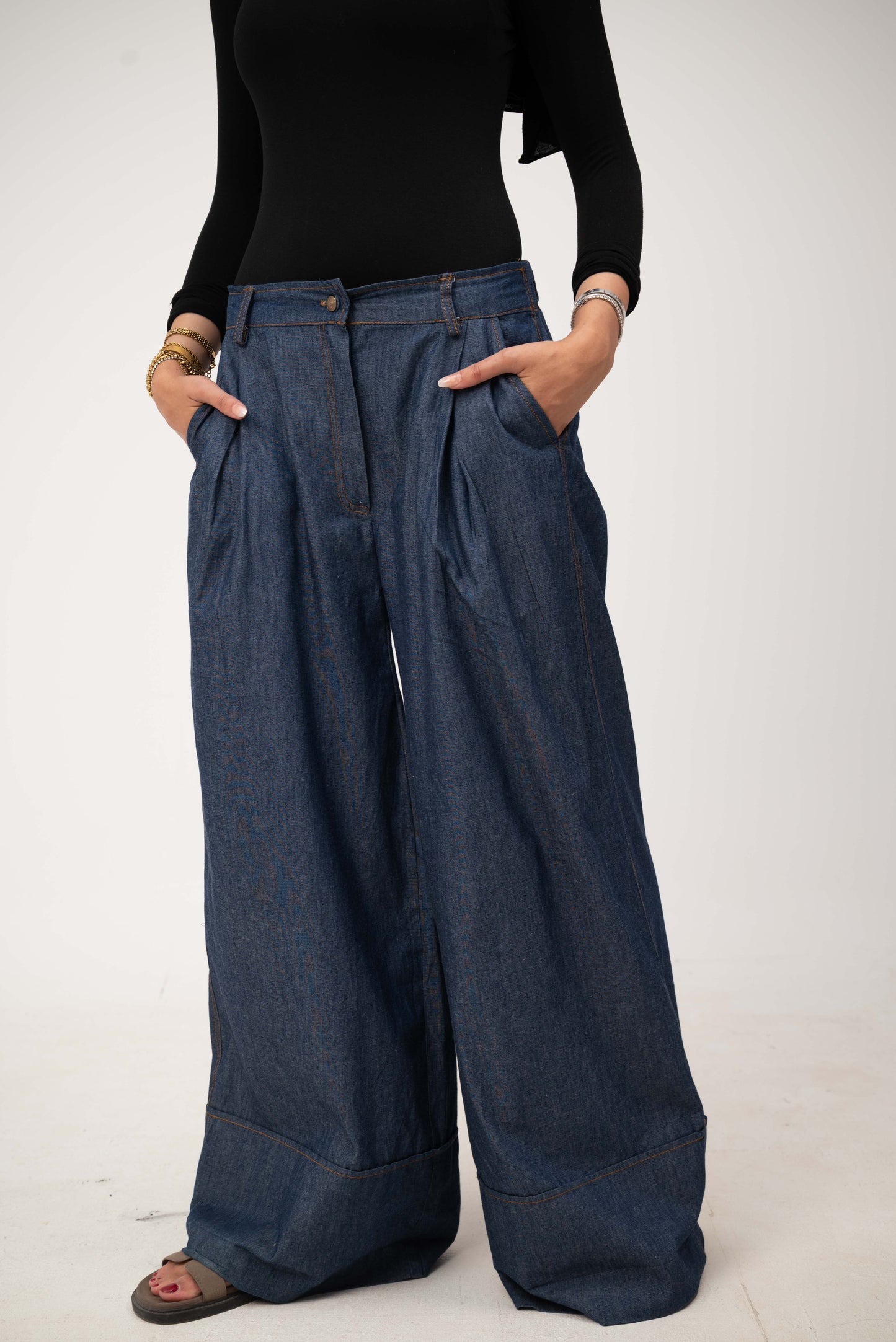 Ballon Pants - Dark Blue Jeans