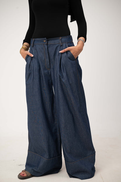 Ballon Pants - Dark Blue Jeans