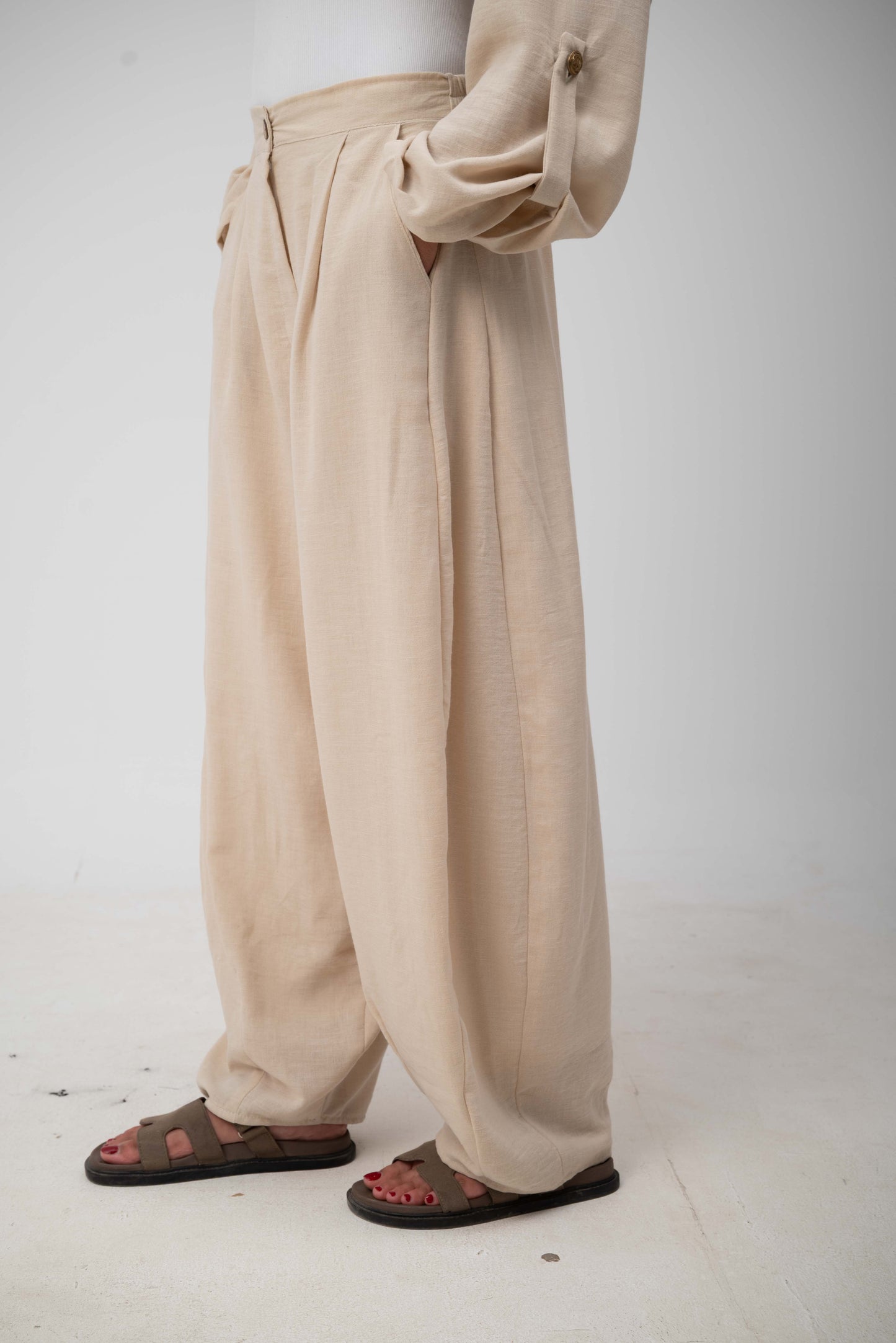 Ballon Pants - Beige