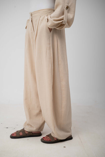 Ballon Pants - Beige