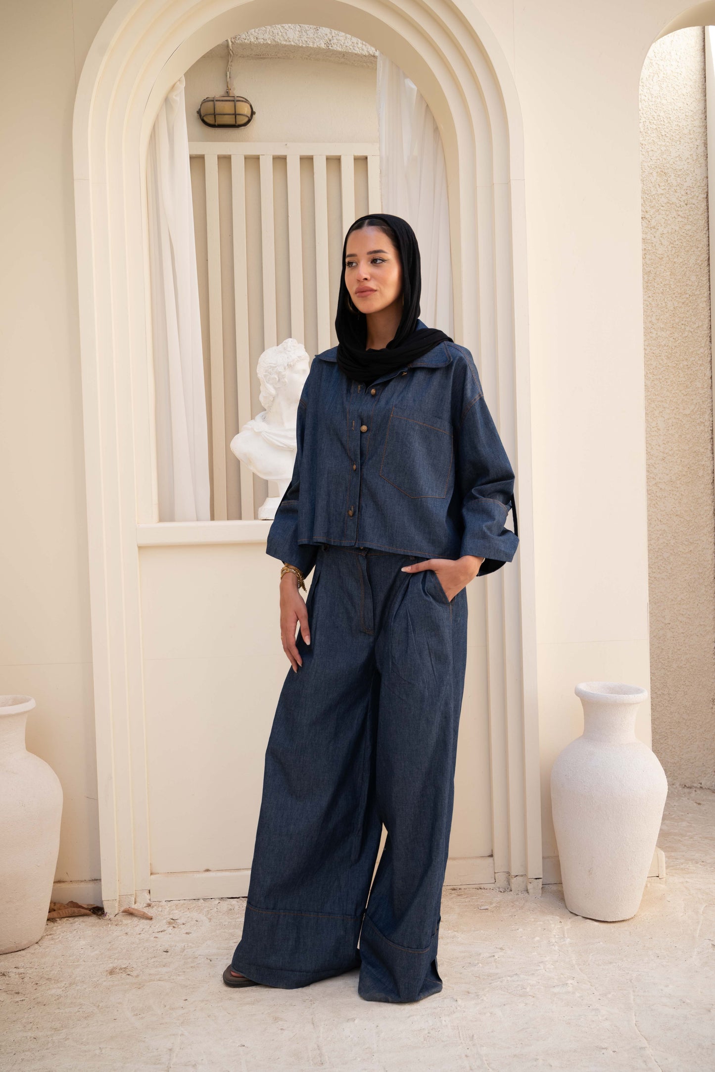 Ballon Pants - Dark Blue Jeans