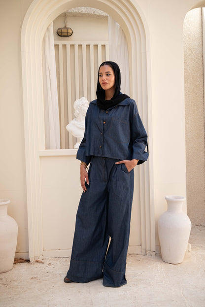 Ballon Pants - Dark Blue Jeans