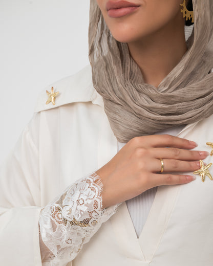 Camellia Blouse White - White Lace