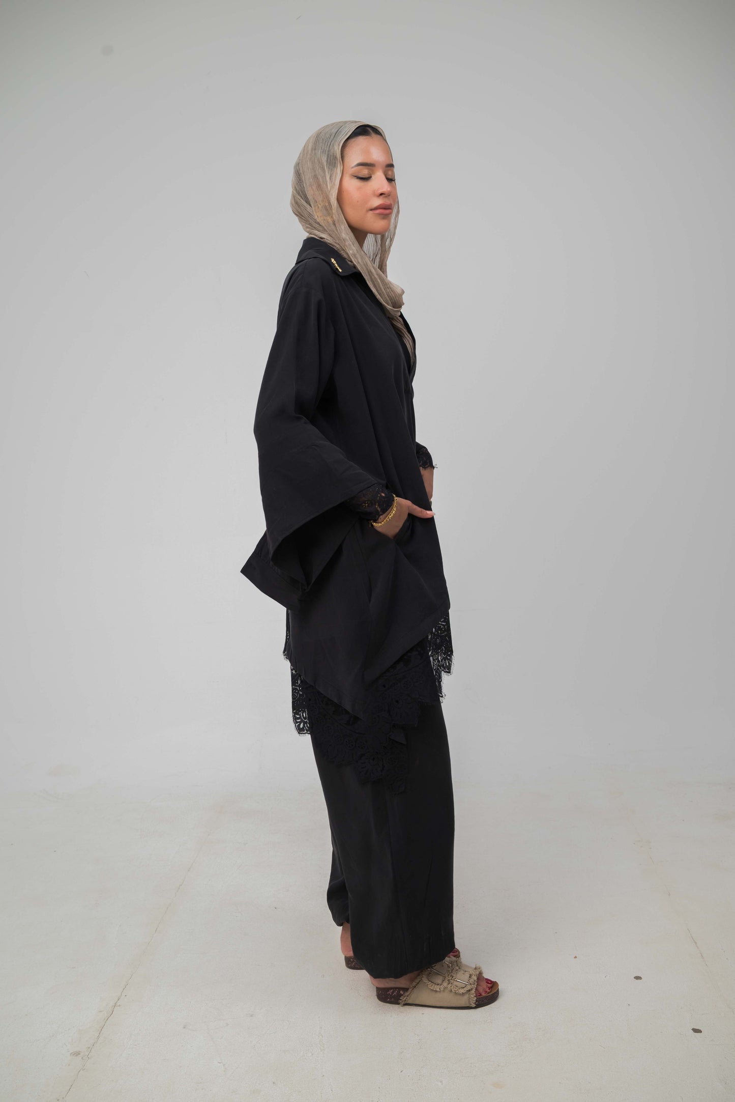 Camellia Set Black - Black Lace