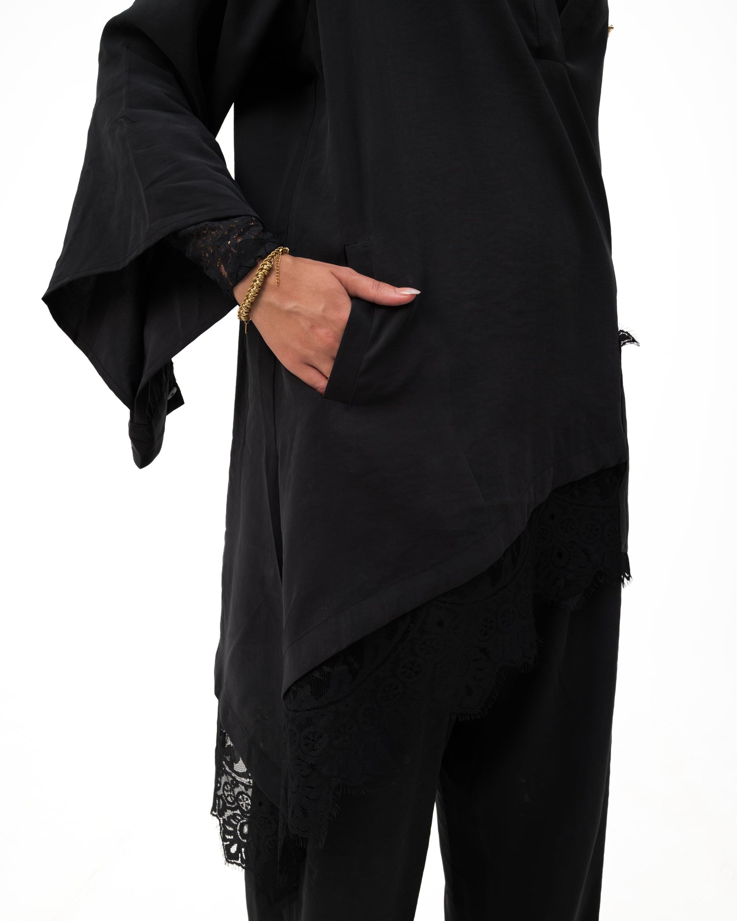Camellia Blouse Black- Black Lace