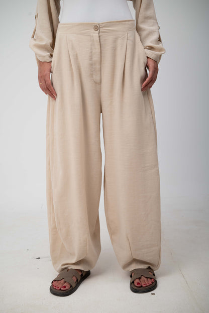 Ballon Pants - Beige