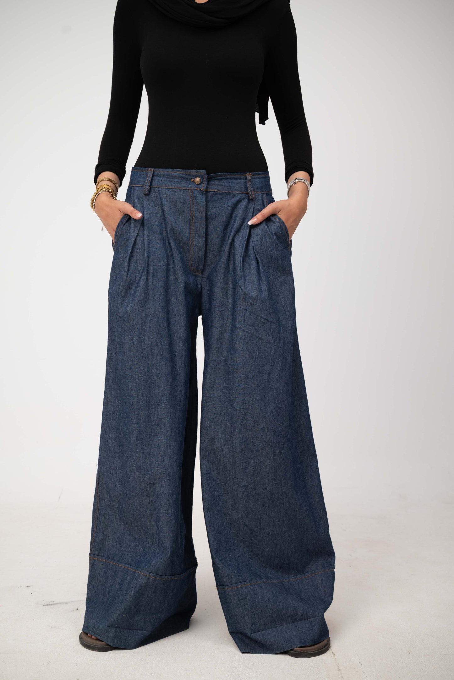 Ballon Pants - Dark Blue Jeans
