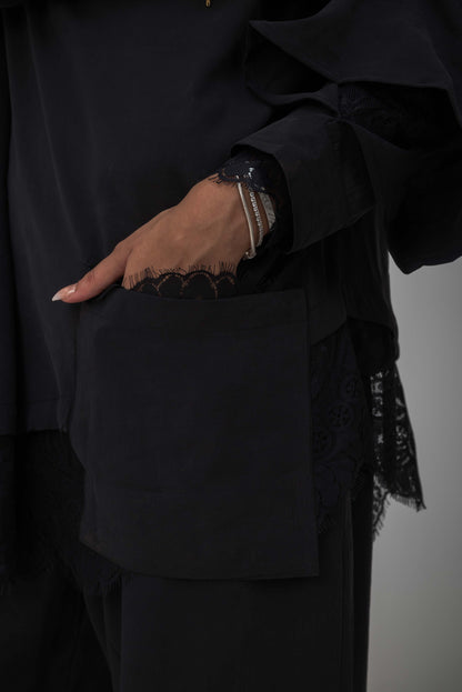 Camellia Set Black - Black Lace