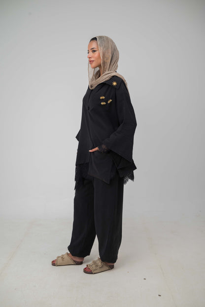 Camellia Set Black - Black Lace