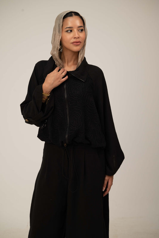 Floral Jacket - Black