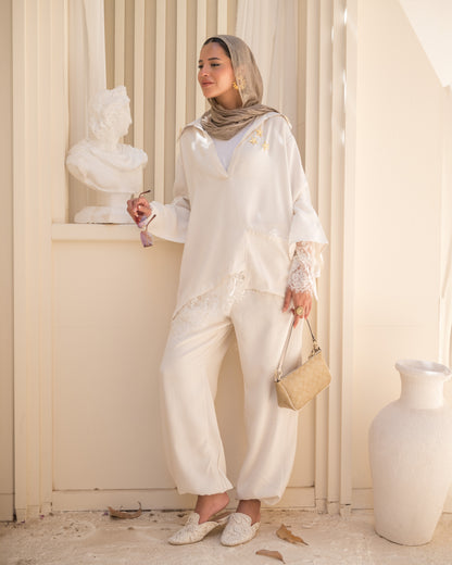 Camellia Set White - White Lace