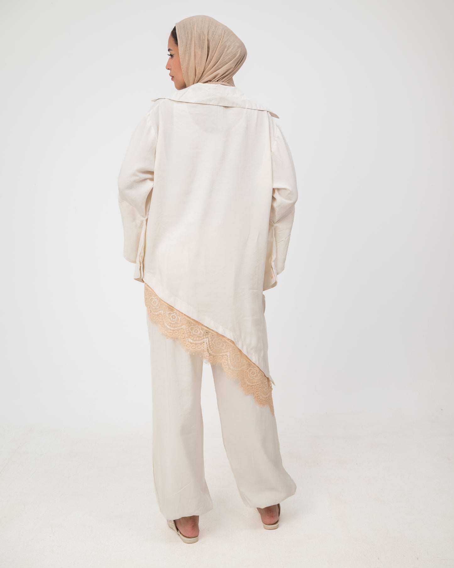 Camellia Set White-Rose Gold Lace