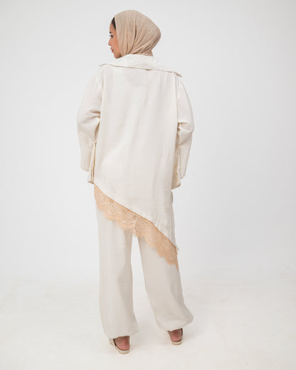 Camellia Set White-Rose Gold Lace