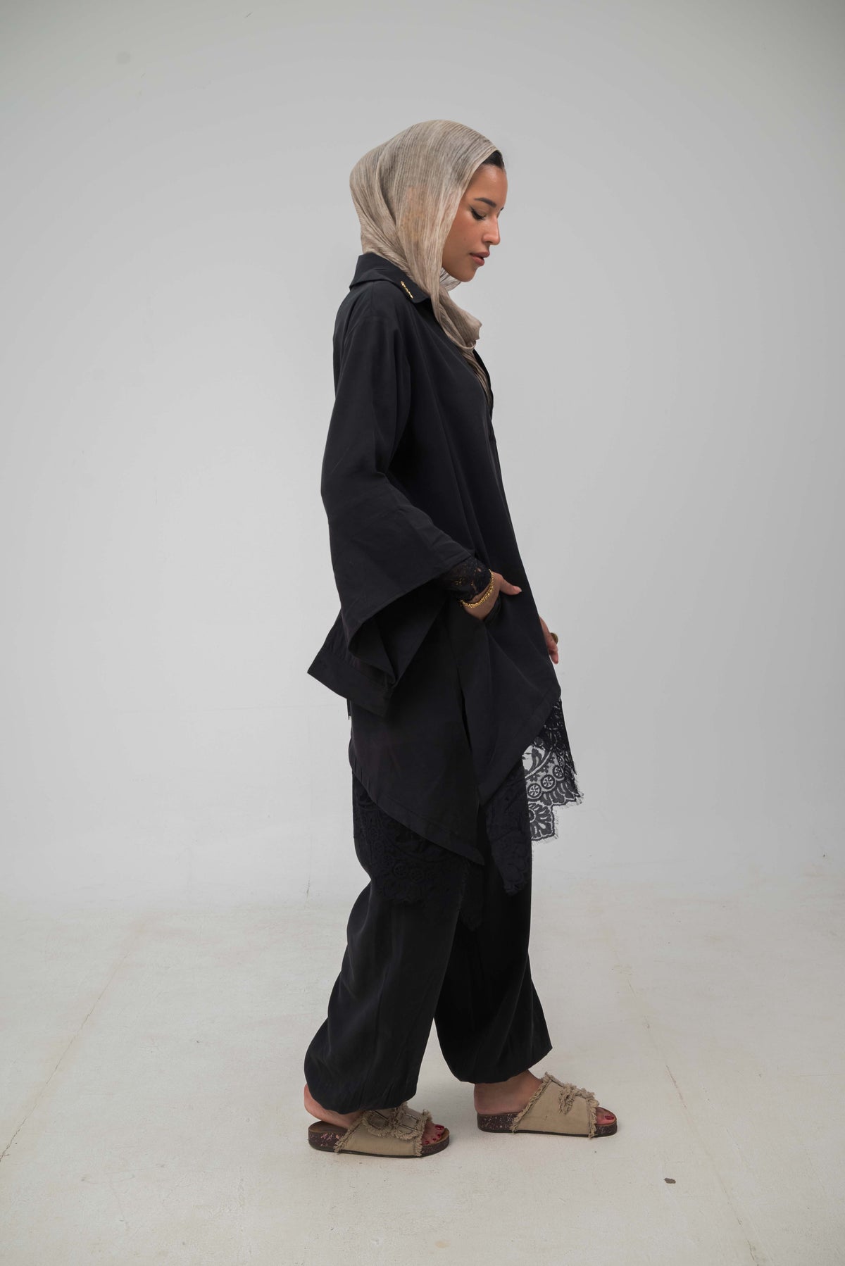 Camellia Set Black - Black Lace