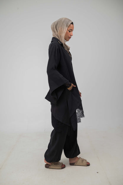 Camellia Set Black - Black Lace