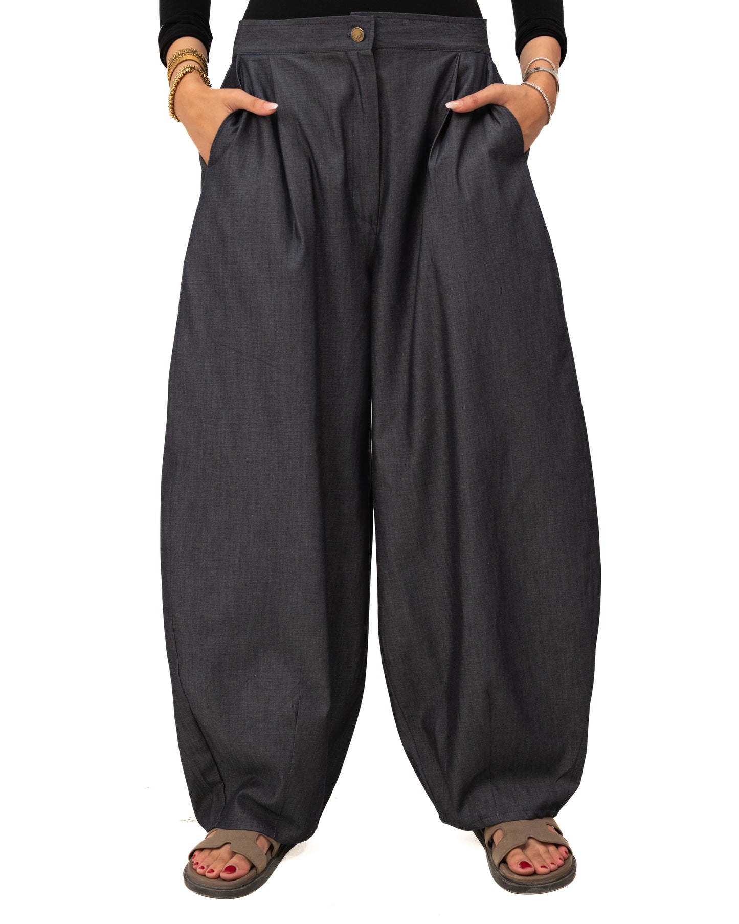 Ballon Pants- Dark Jeans
