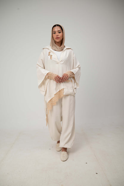 Camellia Blouse White - Rose Gold Lace