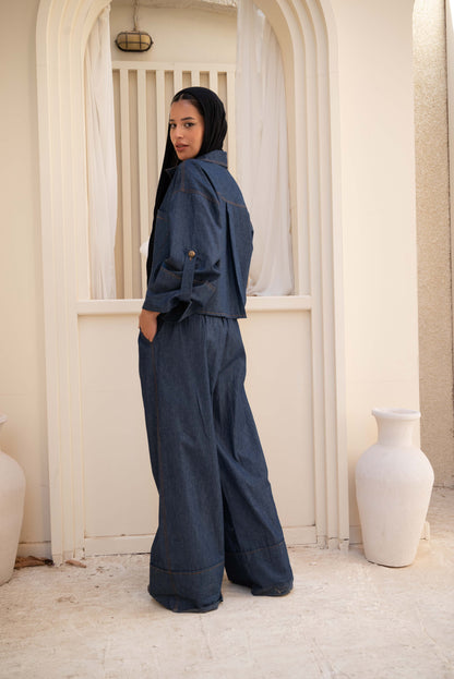 Ballon Pants - Dark Blue Jeans