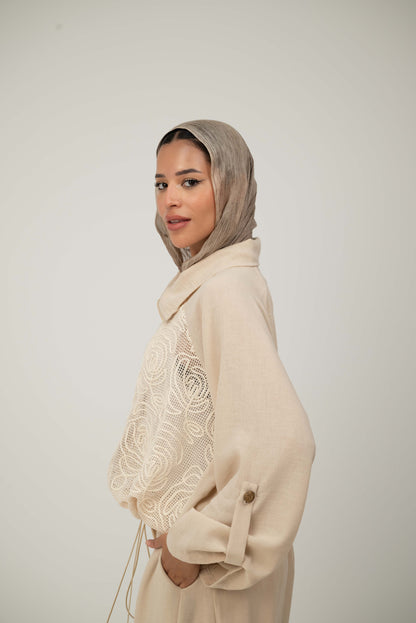 Floral Jacket - Beige