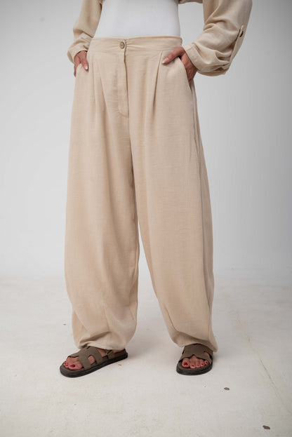 Ballon Pants - Beige