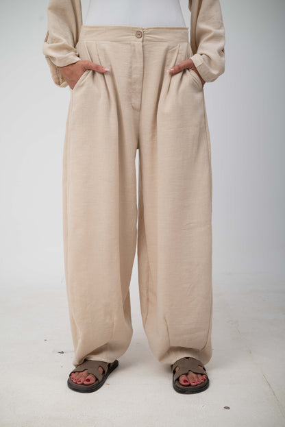 Ballon Pants - Beige