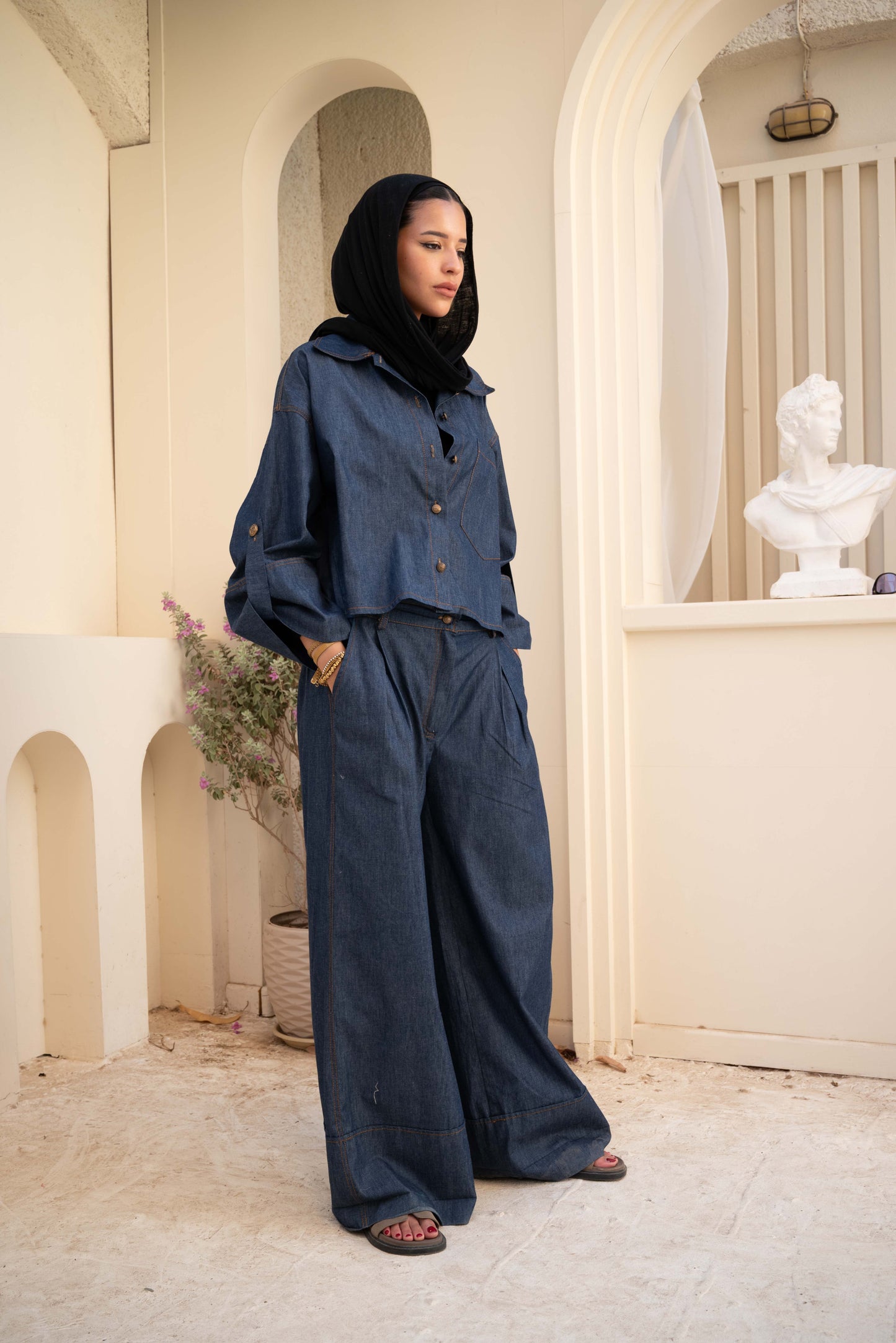 Ballon Pants - Dark Blue Jeans