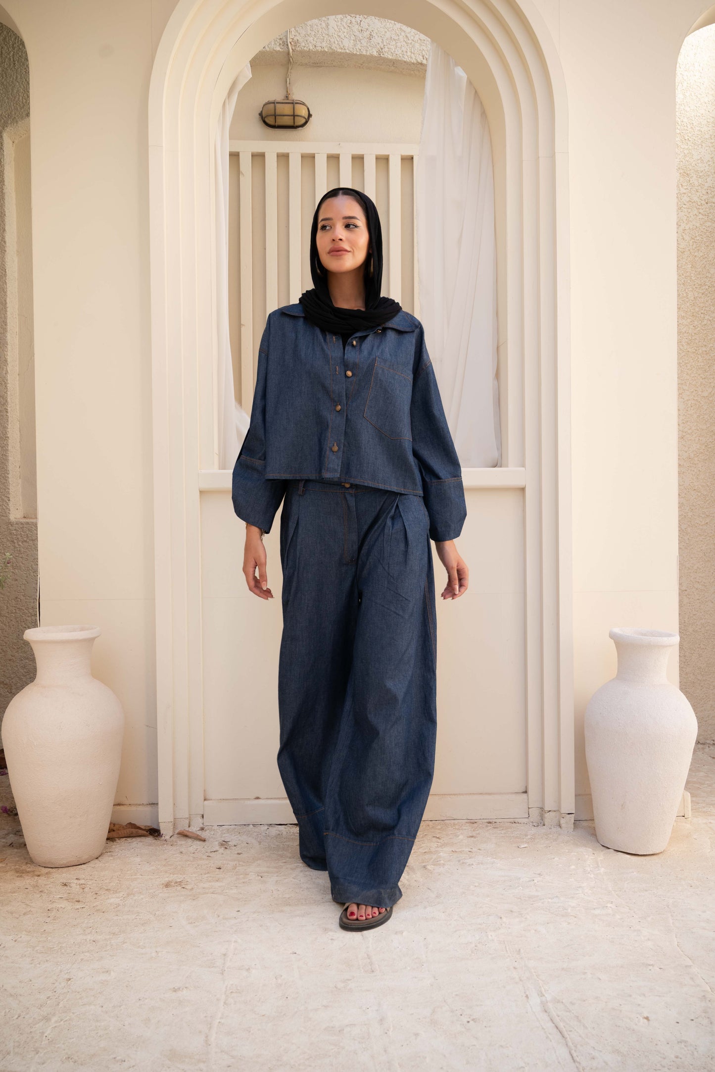 Ballon Pants - Dark Blue Jeans