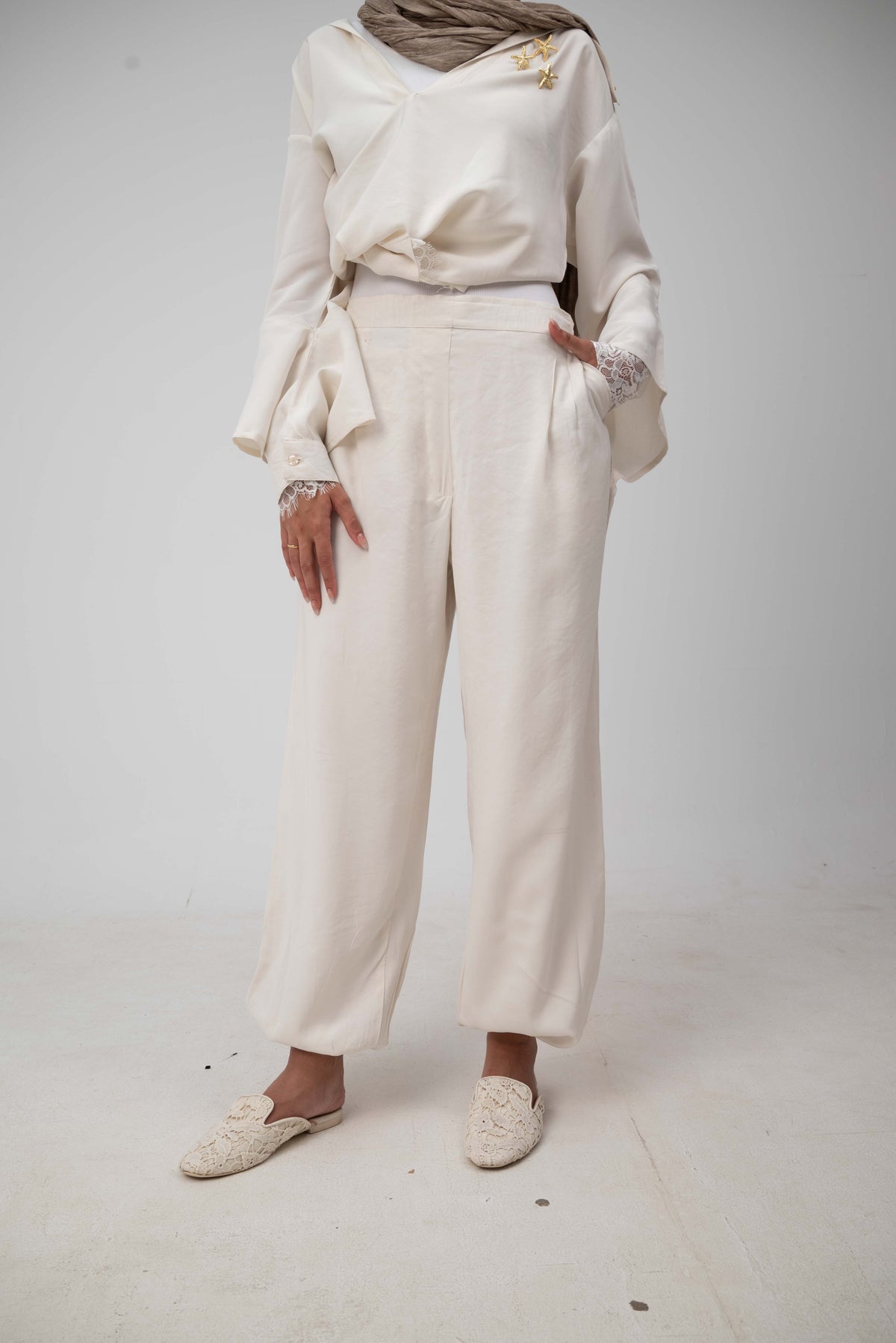 Camellia Pants White