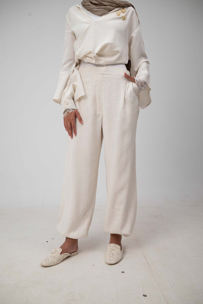 Camellia Pants White