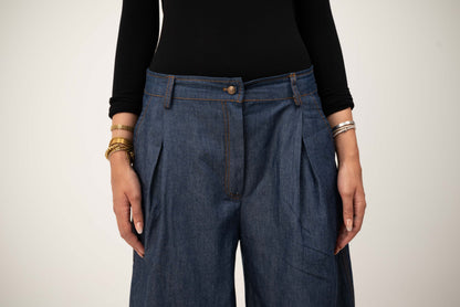 Ballon Pants - Dark Blue Jeans
