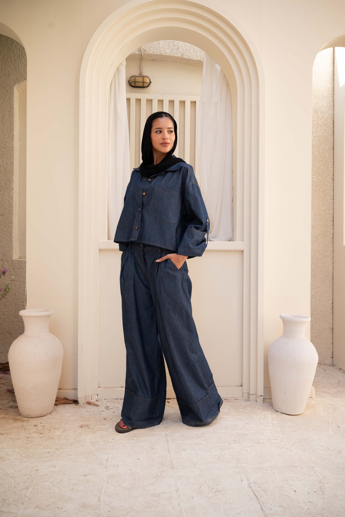 Ballon Pants - Dark Blue Jeans