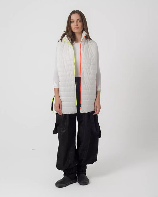 White Pump Vest With Funky Zipper