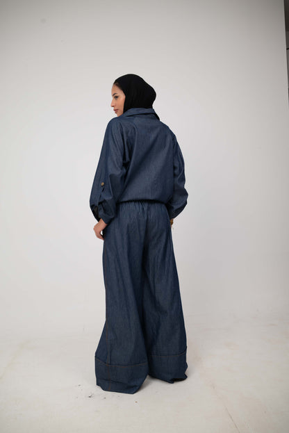 Ballon Pants - Dark Blue Jeans