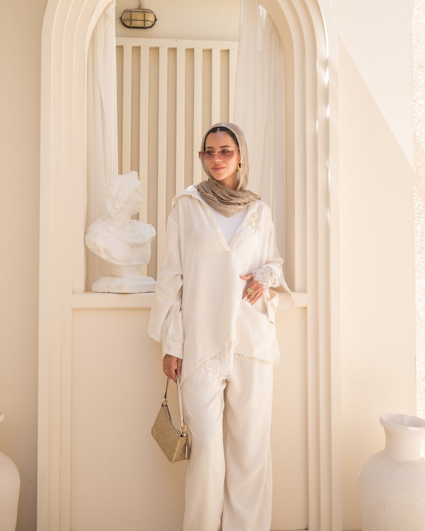 Camellia Set White - White Lace