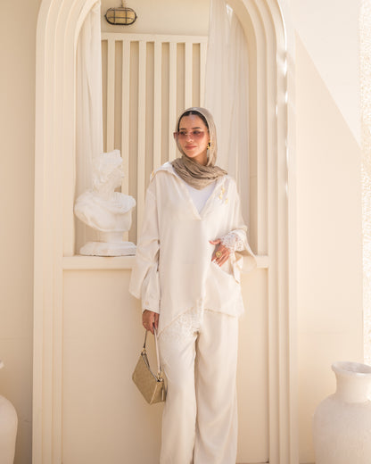 Camellia Set White - White Lace