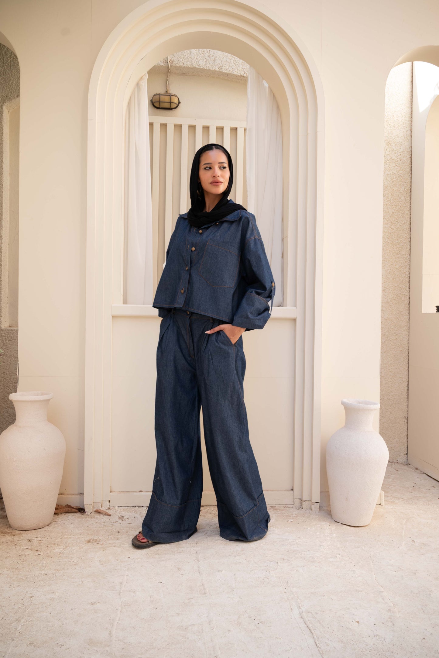 Ballon Pants - Dark Blue Jeans
